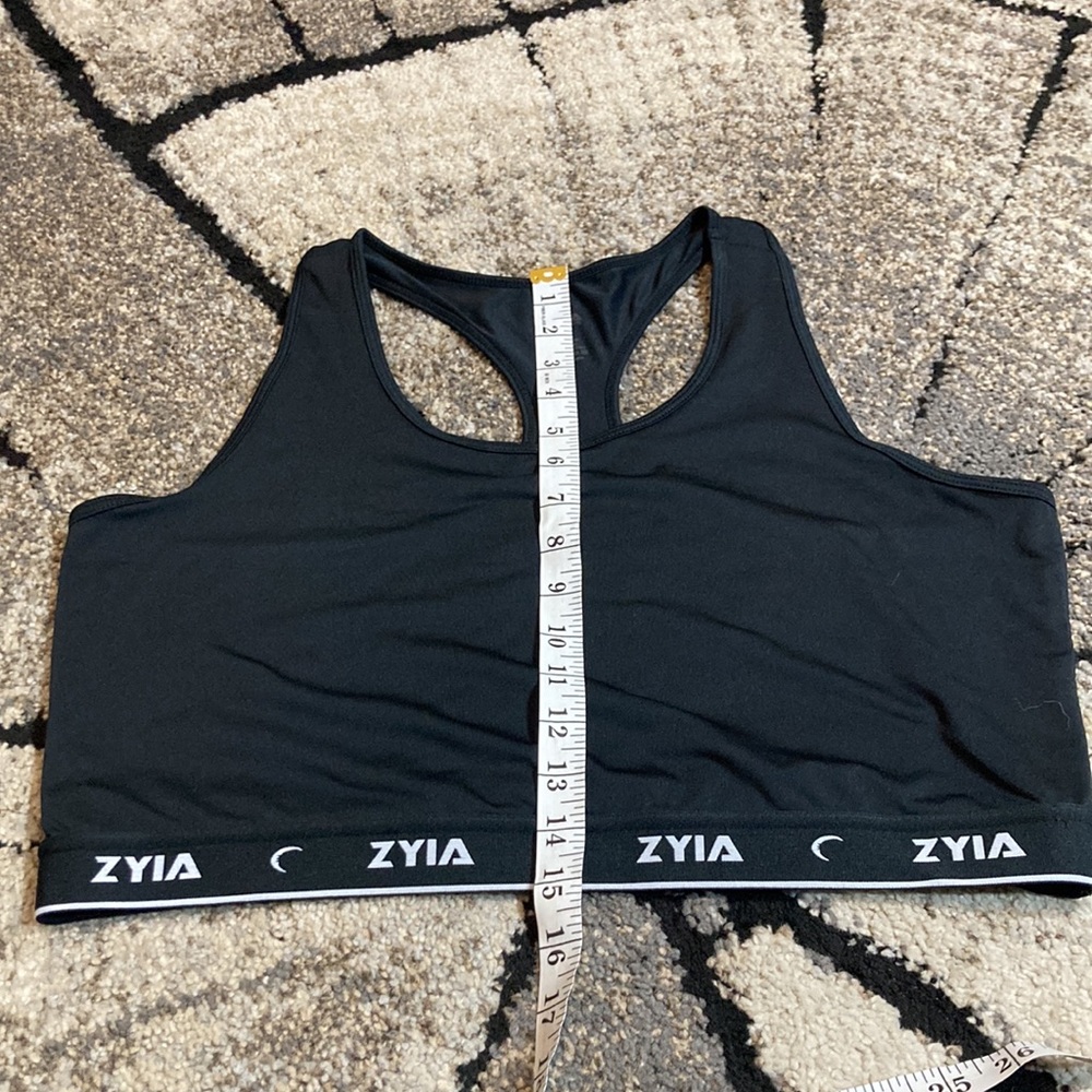 💙 Zyia Active Black Racerback Sports Bra - Picture 5 of 7